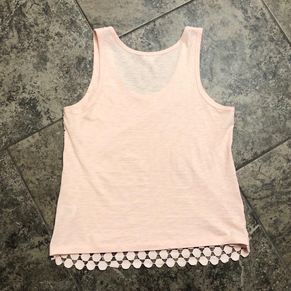 ❌SOLD❌ J.CREW TIERED DOT LIGHT PINK BLUSH TANK TOP - Picture 7 of 8